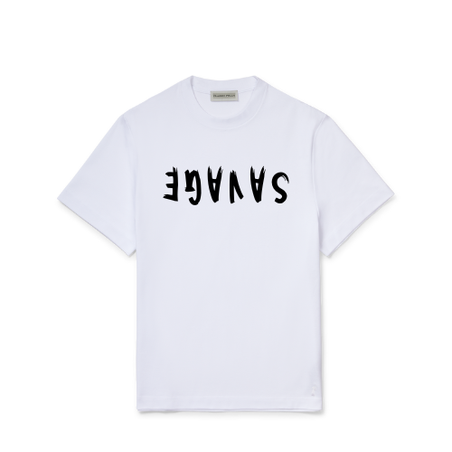 Black Savage t-shirt Text Upside Down