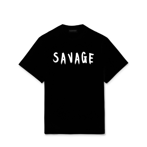 Black Savage t-shirt Text